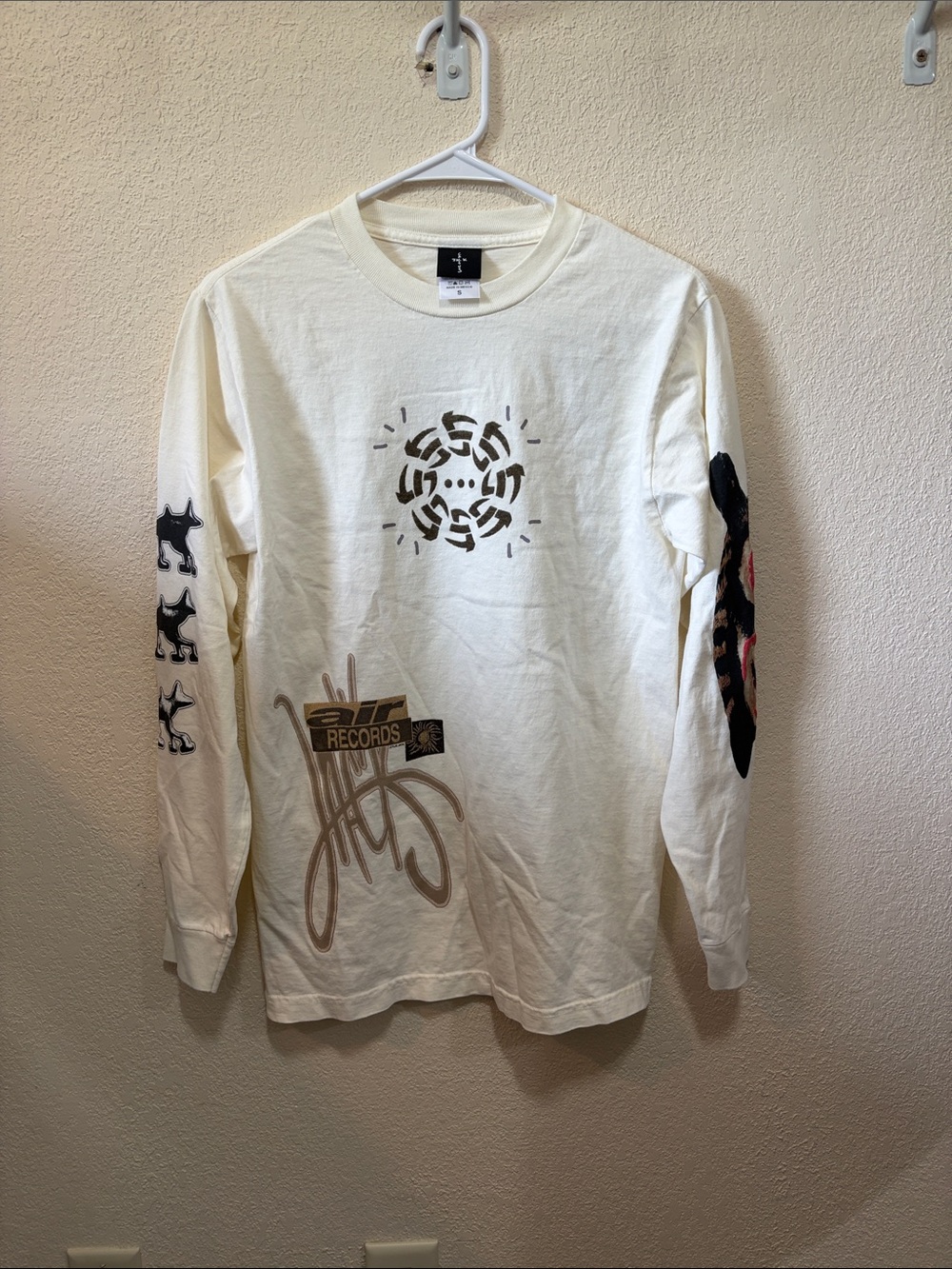Cactus Jack Travis Scott Air Records Long Sleeve Shirt Size Small